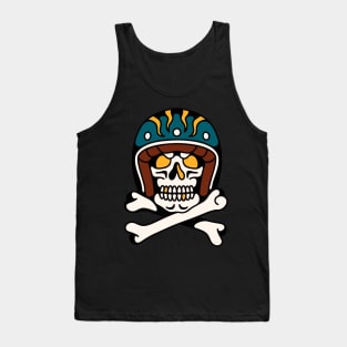 Skull motorcycle biker Tank Top